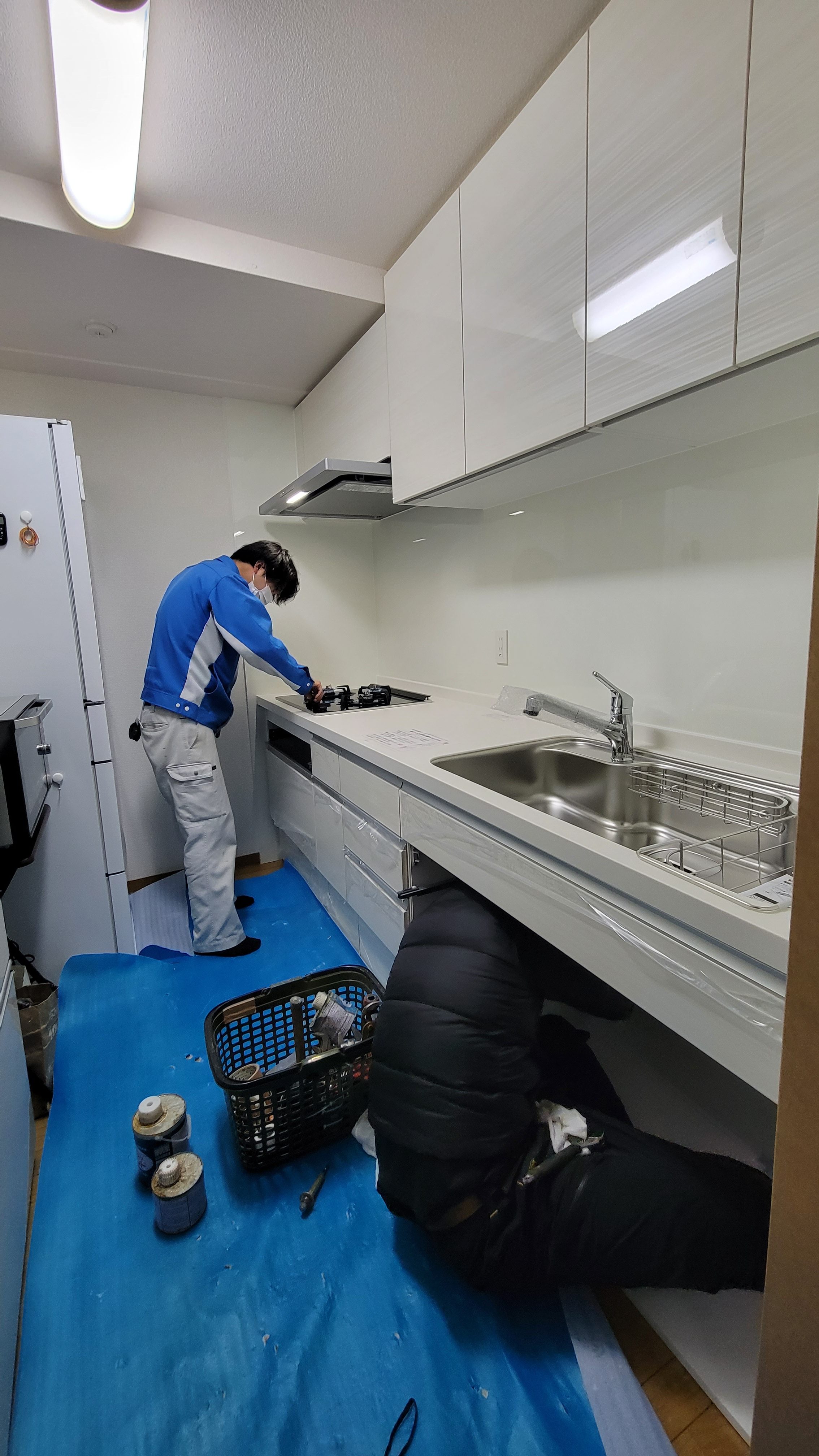 オカムラ・トーヨー住器のマンションリフォーム　キッチン・洗面化粧台　取替工事の施工後の写真1